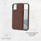DECODED Leren Back Cover - iPhone 13 - Hoogwaardig Europees Leer - Hoesje met Metalen Knoppen - Magnetische Technologie van Apple - Bruin