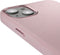 DECODED Leren Back Cover - iPhone 13 - Hoogwaardig Europees Leer - Hoesje met Metalen Knoppen - Magnetische Technologie van Apple - Roze