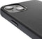 DECODED Leren Back Cover - iPhone 13 Mini - Hoogwaardig Europees Leer - Hoesje met Metalen Knoppen - Magnetische Technologie van Apple - Zwart