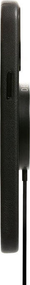DECODED Leren Back Cover - iPhone 13 Mini - Hoogwaardig Europees Leer - Hoesje met Metalen Knoppen - Magnetische Technologie van Apple - Zwart