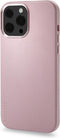 DECODED Leren Back Cover - iPhone 13 Pro - Hoogwaardig Europees Leer - Hoesje met Metalen Knoppen - Magnetische Technologie van Apple - Roze