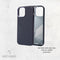 DECODED Leren Back Cover - iPhone 13 Pro Max - Hoogwaardig Europees Leer - Hoesje met Metalen Knoppen - Magnetische Technologie van Apple - Donker Blauw
