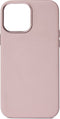 DECODED Leren Back Cover - iPhone 13 Pro Max - Hoogwaardig Europees Leer - Hoesje met Metalen Knoppen - Magnetische Technologie van Apple - Roze