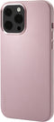 DECODED Leren Back Cover - iPhone 13 Pro Max - Hoogwaardig Europees Leer - Hoesje met Metalen Knoppen - Magnetische Technologie van Apple - Roze