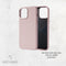 DECODED Leren Back Cover - iPhone 13 Pro Max - Hoogwaardig Europees Leer - Hoesje met Metalen Knoppen - Magnetische Technologie van Apple - Roze