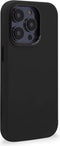 DECODED Leren Back Cover - iPhone 14 Pro - Hoogwaardig Europees Leer - Hoesje met Metalen Knoppen - Magnetische Technologie van Apple - Zwart