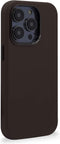 DECODED Leren Back Cover - iPhone 14 Pro - Hoogwaardig Europees Leer - Hoesje met Metalen Knoppen - Magnetische Technologie van Apple - Bruin
