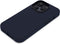 DECODED Leren Back Cover - iPhone 14 Pro Max - Hoogwaardig Europees Leer - Hoesje met Metalen Knoppen - Magnetische Technologie van Apple - Navy