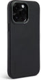 DECODED Leren Back Cover - iPhone 14 Pro Max - Hoogwaardig Europees Leer - Hoesje met Metalen Knoppen - Magnetische Technologie van Apple - Zwart