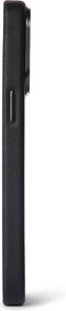 DECODED Leren Back Cover - iPhone 14 Pro Max - Hoogwaardig Europees Leer - Hoesje met Metalen Knoppen - Magnetische Technologie van Apple - Zwart