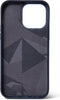 DECODED Leren Back Cover - iPhone 14 Pro Max - Hoogwaardig Europees Leer - Hoesje met Metalen Knoppen - Magnetische Technologie van Apple - Navy