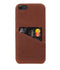 DECODED Leren Back Cover - iPhone SE / 6 / 6s / 7 / 8 - Hoesje met Pasjeshouder - Hoogwaardig Europees Leer - Bruin