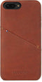 DECODED Leren Back Cover - iPhone SE / 6 / 6s / 7 / 8 - Hoesje met Pasjeshouder - Hoogwaardig Europees Leer - Bruin