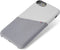 DECODED Leren Back Cover - iPhone SE / 6 / 6s / 7 / 8 - Hoesje met Pasjeshouder - Hoogwaardig Europees Leer - Grijs, Wit