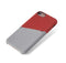 DECODED Leren Back Cover - iPhone SE / 6 / 6s / 7 / 8 - Hoesje met Pasjeshouder - Hoogwaardig Europees Leer - Grijs, Rood