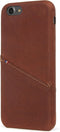 DECODED Leren Back Cover - iPhone SE / 6 / 6s / 7 / 8 - Hoesje met Pasjeshouder - Hoogwaardig Europees Leer - Bruin