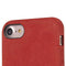 DECODED Leren Back Cover - iPhone SE / 6 / 6s / 7 / 8 - Hoesje met Pasjeshouder - Hoogwaardig Europees Leer - Grijs, Rood