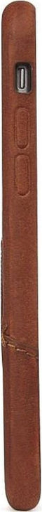 DECODED Leren Back Cover - iPhone SE / 6 / 6s / 7 / 8 - Hoesje met Pasjeshouder - Hoogwaardig Europees Leer - Bruin