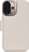 DECODED Leren Detachable Wallet Case voor iPhone 16 - 2-in-1 Magnetisch Afneembaar Hoesje met Pasjeshouder - Premium ECCO Leer - Geschikt voor MagSafe - Clay Beige