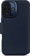 DECODED Leren Detachable Wallet Case voor iPhone 16 - 2-in-1 Magnetisch Afneembaar Hoesje met Pasjeshouder - Premium ECCO Leer - Geschikt voor MagSafe - Navy Blauw