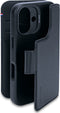 DECODED Leren Detachable Wallet Case voor iPhone 16 - 2-in-1 Magnetisch Afneembaar Hoesje met Pasjeshouder - Premium ECCO Leer - Geschikt voor MagSafe - Navy Blauw