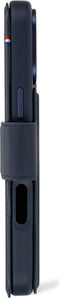 DECODED Leren Detachable Wallet Case voor iPhone 16 Pro Max - 2-in-1 Magnetisch Afneembaar Hoesje met Pasjeshouder - Premium ECCO Leer - Geschikt voor MagSafe - Navy Blauw