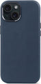 DECODED Leren Hoesje voor iPhone 15 - Hoogwaardig Europees Leer - Geschikt voor MagSafe - True Navy Blauw