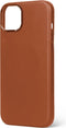DECODED Leren Hoesje voor iPhone 15 Plus - Hoogwaardig Europees Leer - Geschikt voor MagSafe - Bruin