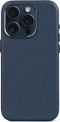 DECODED Leren Hoesje voor iPhone 15 Pro - Hoogwaardig Europees Leer - Geschikt voor MagSafe - True Navy Blauw
