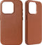 DECODED Leren Hoesje voor iPhone 15 Pro - Hoogwaardig Europees Leer - Geschikt voor MagSafe - Bruin
