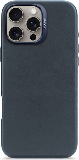 DECODED Leren Hoesje voor iPhone 16 Pro Max - Gemaakt van Premium ECCO Leer - Geschikt voor MagSafe - Navy Blauw