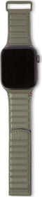 Decoded Magnetic Traction Strap Leren Bandje voor Apple Watch Series 1 (42mm) - Olive