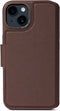 DECODED Modu Wallet Case - iPhone 14 / 14 Pro - Afneembaar Hoesje met Pasjeshouder - Hoogwaardig Europees Leer - Magnetische Technologie van Apple - Donker Bruin