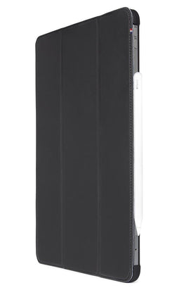 DECODED Slim Cover geschikt voor iPad Pro 12,9" (2018), Hoogwaardig Full Grain Leren Book Case, Multi-Stand Hoes - Zwart