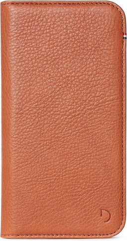 DECODED Wallet Case - iPhone 11 - Hoesje met Pasjeshouder - Hoogwaardig Europees Leer - Licht Bruin