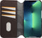 DECODED Wallet Case - iPhone 14 - Hoesje met Pasjeshouder - Hoogwaardig Europees Leer - Magnetische Technologie van Apple - Bruin