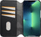 DECODED Wallet Case - iPhone 14 Plus - Hoesje met Pasjeshouder - Hoogwaardig Europees Leer - Magnetische Technologie van Apple - Zwart