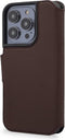 DECODED Wallet Case - iPhone 14 Pro Max - Hoesje met Pasjeshouder - Hoogwaardig Europees Leer - Magnetische Technologie van Apple - Bruin