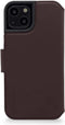 DECODED Wallet Case - iPhone 14 Pro Max - Hoesje met Pasjeshouder - Hoogwaardig Europees Leer - Magnetische Technologie van Apple - Bruin