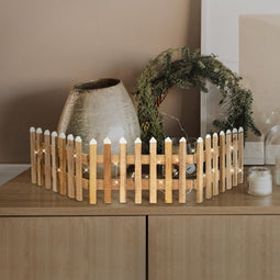 Decohekwerk met LED, bruin, 90x21 cm, gemaakt van hout