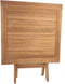 Decomeubel Inklapbare TEAK tuintafel vierkant 70 x 70 cm
