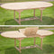 Decomeubel Ovale uitschuifbare Tuintafel Teak 180-240 cm