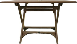 Decomeubel Rechthoekige inklapbare Teak Tuintafel 120 x 80 cm