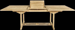 Decomeubel Rechthoekige uitschuifbare tuintafel Teak 180-240 cm