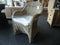 Decomeubel Rotan Stoel Kubu Grey met wit Kussen - set van 4 stoelen