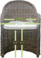 Decomeubel Rotan Stoel Kubu Grey met wit Kussen - set van 4 stoelen