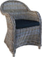 Decomeubel Rotan Stoel Kubu Grey met zwart Kussen - 1 stoel