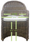 Decomeubel Rotan Stoel Kubu Grey met zwart Kussen - 1 stoel