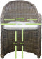Decomeubel Rotan Stoel Kubu Grey met zwart Kussen - set van 6 stoelen