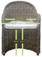 Decomeubel Rotan Tuinstoel Kubu Grey - Met Wit Kussen - Landelijk Stijl - 1 Stoelen